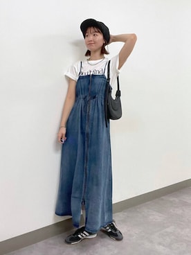 「RAGEBLUE（レイジブルー）のアイテム（ハンチング/ベレー帽）」を使った、nanamiさん（レディース・164cm）の夏コーディネート
