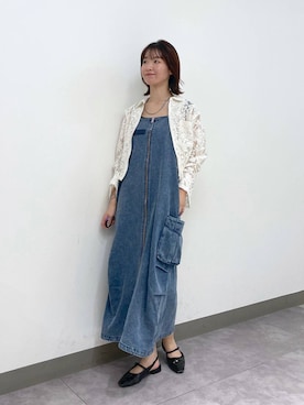 「RAGEBLUE（レイジブルー）のアイテム（ジャンパースカート）」を使った、nanamiさん（レディース・164cm）の秋コーディネート