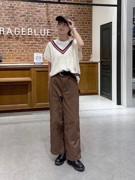 「アイテム（チノパンツ）」を使った、nanamiさん（レディース・164cm・20代）の秋コーディネート
