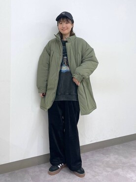 「RAGEBLUE（レイジブルー）のアイテム（ダウンジャケット/コート）」を使った、nanamiさん（レディース・164cm）の秋コーディネート