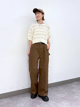 「アイテム（チノパンツ）」を使った、nanamiさん（レディース・164cm）の夏コーディネート