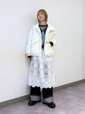 「RAGEBLUE（レイジブルー）のアイテム（ブルゾン）」を使った、nanamiさん（レディース・164cm）の冬コーディネート