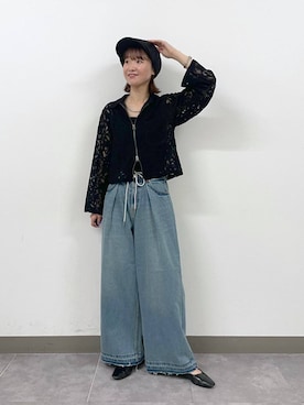「RAGEBLUE（レイジブルー）のアイテム（ハンチング/ベレー帽）」を使った、nanamiさん（レディース・164cm）の秋コーディネート