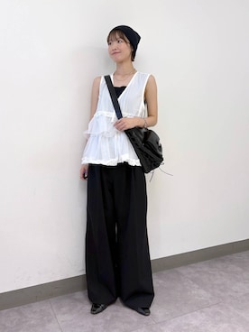 「アイテム（ベスト）」を使った、nanamiさん（レディース・164cm・20代）の夏コーディネート