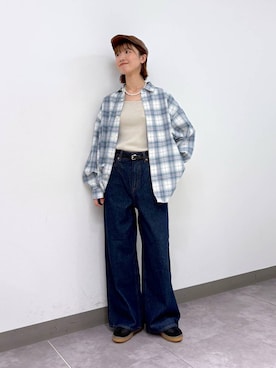 「RAGEBLUE（レイジブルー）のアイテム（アクセサリー）」を使った、nanamiさん（レディース・164cm）の秋コーディネート