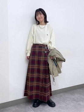 「RAGEBLUE（レイジブルー）のアイテム（ミリタリージャケット）」を使った、nanamiさん（レディース・164cm）の秋コーディネート