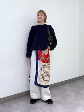 「アイテム（チノパンツ）」を使った、nanamiさん（レディース・164cm・20代）の冬コーディネート