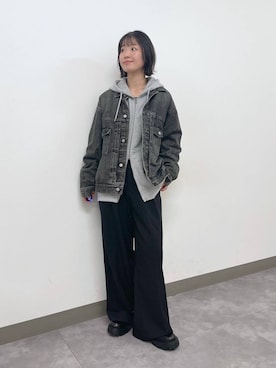 「RAGEBLUE（レイジブルー）のアイテム（パーカー）」を使った、nanamiさん（レディース・164cm）の冬コーディネート