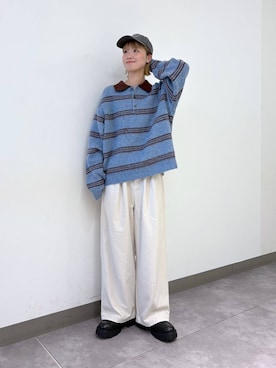 「アイテム（チノパンツ）」を使った、nanamiさん（レディース・164cm・20代）の冬コーディネート