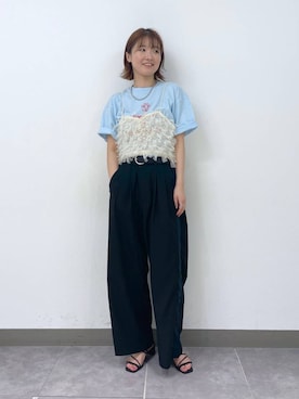 「RAGEBLUE（レイジブルー）のアイテム（キャミソール）」を使った、nanamiさん（レディース・164cm）の夏コーディネート