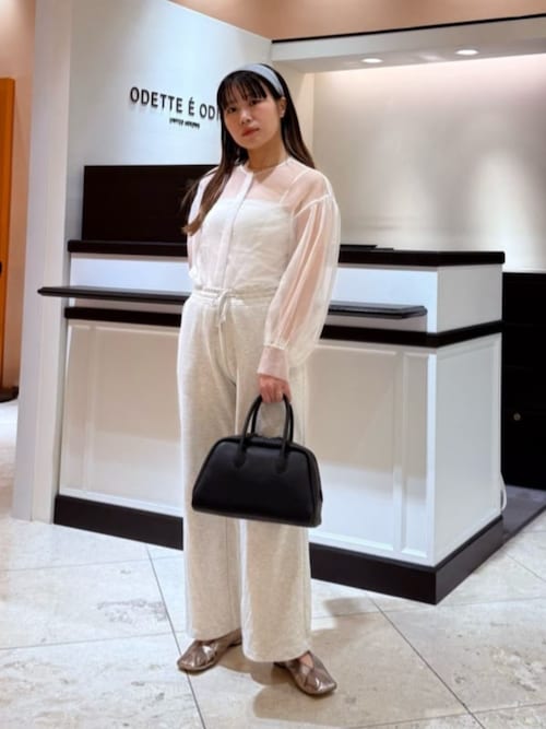 セール】オブリークスクエアトゥフラット15↓↑（パンプス）｜ODETTE E