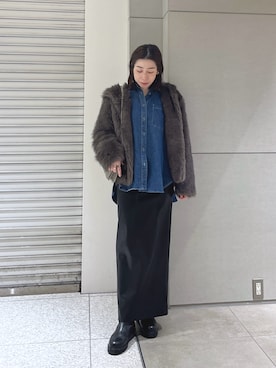 「アイテム（ベスト）」を使った、gg_makiko_tgさん（レディース・161cm・30代）の冬コーディネート