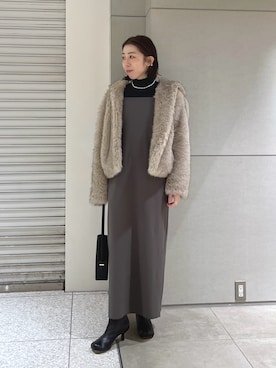 「アイテム（ワンピース/ドレス）」を使った、gg_makiko_tgさん（レディース・161cm・30代）の冬コーディネート