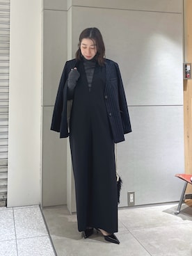 「ワントーンコーデ」｜「アイテム（ワンピース/ドレス）」を使った、gg_makiko_tgさん（レディース・161cm）の冬コーディネート