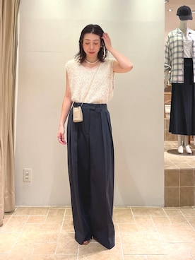 「アイテム（ニット/セーター）」を使った、gg_makiko_tgさん（レディース・161cm・30代）の夏コーディネート