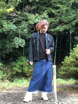 「アイテム（スカート）」を使った、ゆきさん（メンズ・172cm）の秋コーディネート