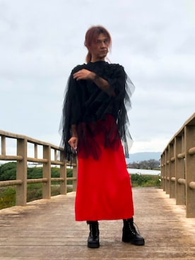 「アイテム（スカート）」を使った、ゆきさん（メンズ・172cm）の秋コーディネート