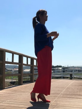 「アイテム（スカート）」を使った、ゆきさん（メンズ・172cm）の秋コーディネート