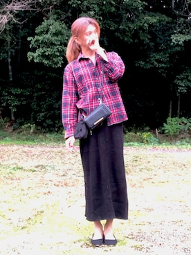 「アイテム（スカート）」を使った、ゆきさん（メンズ・172cm）の秋コーディネート