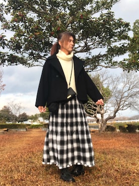 「アイテム（スカート）」を使った、ゆきさん（メンズ・172cm）の冬コーディネート