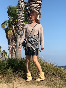 「アイテム（ストール/ショール）」を使った、ゆきさん（メンズ・172cm）の秋コーディネート