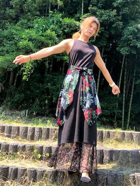 「アイテム（ワンピース/ドレス）」を使った、ゆきさん（メンズ・172cm）の夏コーディネート