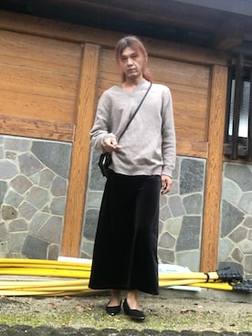 「アイテム（スカート）」を使った、ゆきさん（メンズ・172cm）の秋コーディネート