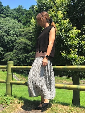 「GLOBAL WORK（グローバルワーク）のアイテム（スカート）」を使った、ゆきさん（メンズ・172cm）の夏コーディネート