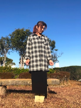 「アイテム（スカート）」を使った、ゆきさん（メンズ・172cm）の冬コーディネート