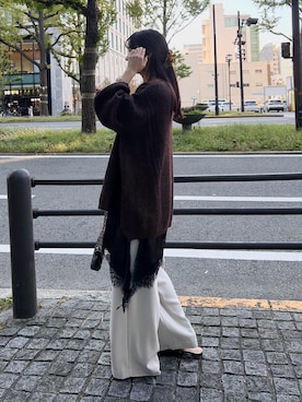 「アイテム（スラックス）」を使った、doudouchinamiさん（レディース・163cm・30代）の秋コーディネート