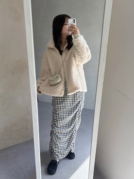 「DouDou（ドゥドゥ）のアイテム（スカート）」を使った、doudouchinamiさん（レディース・163cm）の秋コーディネート