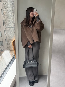 「アイテム（その他アウター）」を使った、doudouchinamiさん（レディース・163cm）の秋コーディネート