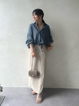 「アイテム（ピアス（両耳用））」を使った、doudouchinamiさん（レディース・163cm・30代）の夏コーディネート