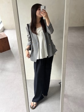 「DouDou（ドゥドゥ）のアイテム（パンツ）」を使った、doudouchinamiさん（レディース・163cm）の夏コーディネート