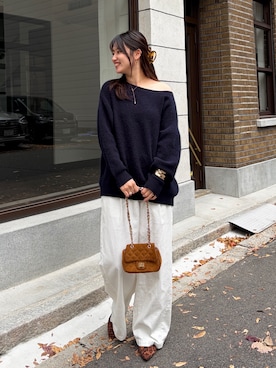 「アイテム（ネックレス）」を使った、doudouchinamiさん（レディース・163cm・30代）の冬コーディネート