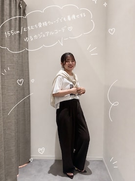 「グローバルワーク(GLOBAL WORK)」｜おみやさん（レディース・155cm）の夏コーディネート