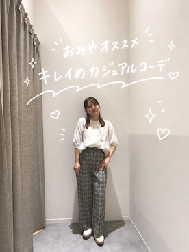 「GLOBAL WORK（グローバルワーク）のアイテム（シューズ）」を使った、おみやさん（レディース・155cm）の春コーディネート