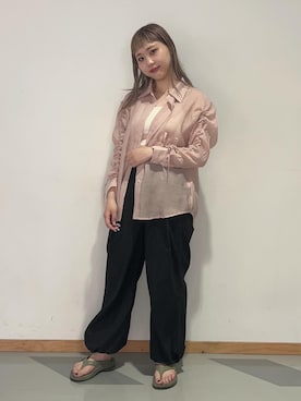 「アイテム（カーゴパンツ）」を使った、chipal984さん（レディース・164cm）の夏コーディネート