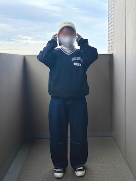 「アイテム（ナイロンジャケット）」を使った、ochiii0606さん（レディース・149cm）の冬コーディネート