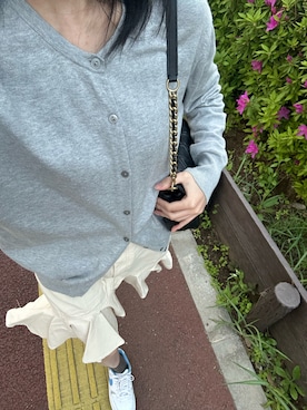 「アイテム（カーディガン/ボレロ）」を使った、あいさんさん（レディース・165cm）の春コーディネート