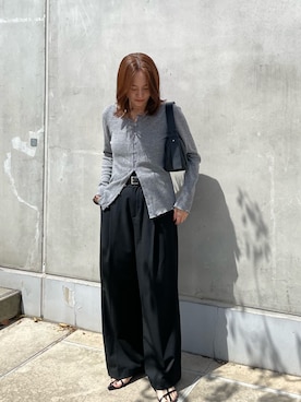 「IACUCCI（イアクッチ）の【予約】スウォーノ ALCE（トートバッグ、ブラック系）」を使った、HANAKAさん（レディース・160cm）の夏コーディネート