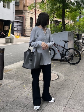 「モノトーンスタイル」｜hanaさん（レディース・160cm）の秋コーディネート