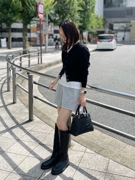 「モノトーンスタイル」｜hanaさん（レディース・160cm）の秋コーディネート