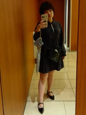 「H&M（エイチ・アンド・エム）のアイテム（ワンピース/ドレス）」を使った、a1aramodeさん（レディース・152cm）の冬コーディネート