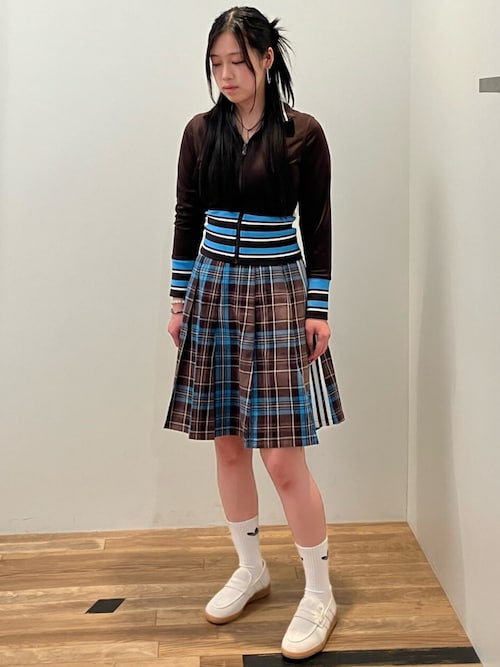 プリーツ チェック スカート / アディダスオリジナルス adidas