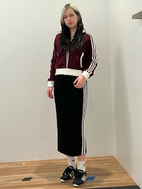 「アイテム（ジャージ）」を使った、NNさん（レディース・168cm）の冬コーディネート