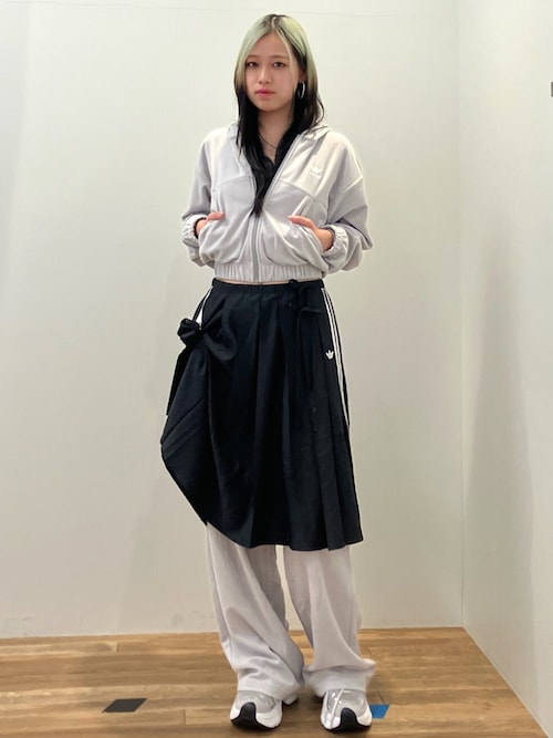 リボン プリーツ マキシスカート / アディダスオリジナルス adidas