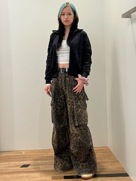 「アイテム（ジャージ）」を使った、NNさん（レディース・168cm）の秋コーディネート