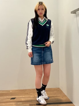 「アイテム（ポロシャツ）」を使った、NNさん（レディース・168cm）の秋コーディネート