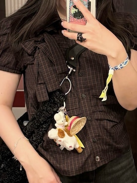 「アイテム（ブレスレット）」を使った、mumuさん（レディース・153cm）の夏コーディネート